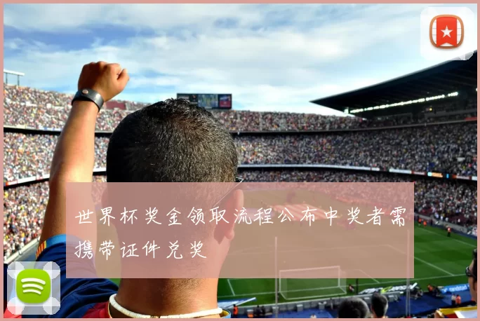 世界杯奖金领取流程公布中奖者需携带证件兑奖